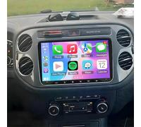 Android 14 Double Din Car Stereo Radio for Volkswagen Tiguan 2007-2015, 9 Inch HD Touch Screen Head Unit Sat Nav with CarPlay Wireless Android Auto GPS WiFi FM RDS Bluetooth SWC Backup Camera