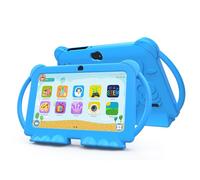 Android 14 Kids Tablet, 7 inch Tablet for Kids, 4GB RAM 32GB ROM Toddler Tableta with Case, Quad-core Processor, 1024*600 IPS Screen, Parental Control, Dual Camera, IWAWA APP Children Tableta for Boys