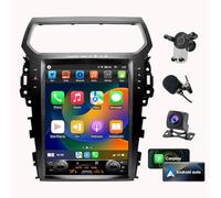 Android 14 Radio for Ford Explorer 2011-2019 12.1 inch Tesla Style IPS Touch Screen Stereo with Bluetooth Carplay/Android Auto GPS Navigation Head Unit for Car