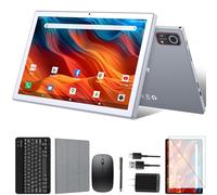 Android 14 Tablet 10.1 inch, 128GB Storage, 8GB(4+4) RAM, Octa-Core, 5G WiFi Tablet, 7000mAh Battery, BT 5.0, GPS, 13MP+8MP Camera, GMS Certified, 1TB Expandable, Tablet with Keyboard/Mouse/Case Kit