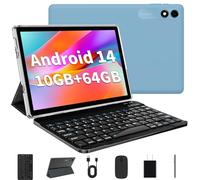 Android 14 Tablet 10.1 inch Tablet 2024 Latest Tablets with Keyboard Mouse 10GB+64GB 1TB Expand 6000mAh Octa-Core Processor Dual Camera WiFi 1280x800 IPS 18W Fast Charging