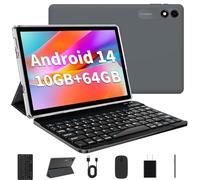 Android 14 Tablet 10.1 inch Tablet 2024 Latest Tablets with Keyboard Mouse 10GB+64GB 1TB Expand 6000mAh Octa-Core Processor Dual Camera WiFi 1280x800 IPS 18W Fast Charging(Black)