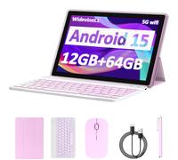 Android 14 tablet, 10 inch tablet, 8GB RAM+64GB ROM, 2 in 1 tablets with keyboard case and mouse stylus, 1.8GHz quad-core processor tablet, touch screen