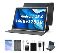 Android 14 tablet, 2026 latest 10 inch tablet, 128GB storage, 1TB expandable 14GB RAM, 4G Sim slot tablets with keyboard compatible with 5G WiFi Bluetooth 5.0 GPS, 7000mAh