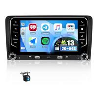 Android 15 Car Radio for Au-di A3 S3 RS3 8P 2003-2012 CarPlay Android Auto Wireless 7" IPS Touch Screen with GPS WiFi Link Mirror Bluetooth FM/RDS EQ SWC USB/Type-C Rear Camera(Color:8CORE 6+128G)