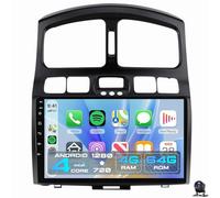 Android 15 Car Radio Stereo for Hyundai Classic SantaFe 2000-2004 9 Inch Touch Screen Wireless Carplay Android Auto Mirror Link Bluetooth FM/RDS WiFi GPS EQ SWC AHD Backup Camera(Color:8 CORE 8+128G)