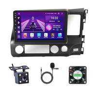 Android 15 Car Stereo 10 inch HD IPS Touch Screen Car Radio for Honda Civic 2005-2012 with Wireless Carplay Android Auto GPS Bluetooth WIFI SWC FM + AHD Backup Camera(U3(4G+64G))