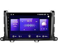 Android 15 Car Stereo 9 Inch Touchscreen Multimedia Player for Toyota Sienna 3 XL30 2010 2011 2012 2013 2014 with GPS Navigation System Bluetooth 4G WiFi Reversing, 8 Core 4g+wifi 4g+64g, normal