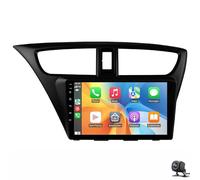 Android 15 Car Stereo for Hon-da Civic 2012-2017 Wireless CarPlay Android Auto Mirror Link 9inch Touchscreen Radio Bluetooth GPS Navigation WiFi EQ FM RDS SWC Backup Camera(Size:4 CORE 1+32G,Color:B)