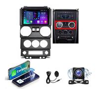 Android 15 Car Stereo for Jeep Wrangler Rubicon 2008~2010 | 9" Touch Screen | CarPlay/Android Auto | 8-Core 4G GPS Navigation | Bluetooth 5.0 | | Steering Wheel Control