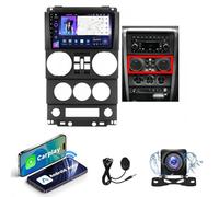 Android 15 Car Stereo for Jeep Wrangler Rubicon 2008~2010 | 9" Touch Screen | CarPlay/Android Auto | 8-Core 4G GPS Navigation | Bluetooth 5.0 | | Steering Wheel Control