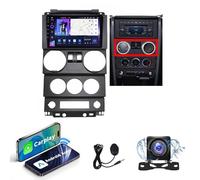 Android 15 Car Stereo for Jeep Wrangler Rubicon 2008~2010 | 9" Touch Screen | CarPlay/Android Auto | 8-Core 4G GPS Navigation | Bluetooth 5.0 | | Steering Wheel Control