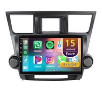 Android 15 Car Stereo for Toyota Highlander 2007-2013 with Wireless Carplay, 9'' Touchscreen Car Radio with WiFi Mirror Link GPS Bluetooth(8Core(4+64GB))