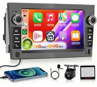 Android 15 Car Stereo for Vauxhall Opel Corsa/Astra/Vivaro/Meriva 5GWiFi, 7" 1280 * 720 Incell Touch Screen Radio with Wireless CarPlay Android Auto 4G+64G GPS BT 5.0 USB/Type-C SWC Camera(Gray)