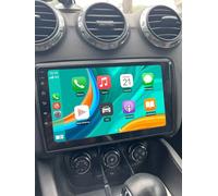 Android 15 Car Stereo Radio for Audi TT MK2 2006-2014 GPS Navigation 4+64G Wireless CarPlay Android Auto 9in Car Radio with Bluetooth WiFi FM SWC Split Screen + AHD Backup Camera/Microphone