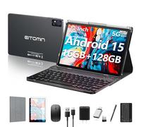 Android 15 Tablet 2026 Latest 11 inch Tablet with Keyboard,128GB ROM 16GB RAM 2TB Expand,8000mAh,Octa-Core Tablets with 5G/2.4G WiFi,Incell Big Screen,13MP+8MP Camera,Bluetooth5.0,GPS,GMS,Gery