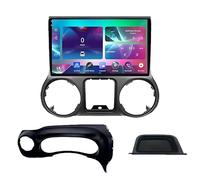 Android 15 Touch Screen Car Stereo 10 Inch Dual Din Car Stereo Radio for JEEP Wrangler RHD 2015-2018, Plug and Play with GPS Navigation Bluetooth FM,8 Core 4G+Wifi 4G+64G