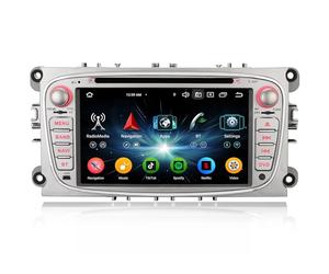 Android 16 Car Stereo for Ford Focus Mondeo S-Max C-Max Galaxy DVD Player | Support GPS Sat Nav Carplay Android Auto DSP Bluetooth Wifi 4G DAB+ 8-Core 4GB RAM+64GB ROM Silver