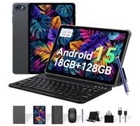 Android 16 Tablet 10 Inch - Gemini AI 3.0 Android Tablets 18GB+128GB/2TB, 10.1 Inch Tablet with Pen and Keyboard, 6000mAh, FHD, 5G WiFi, Bluetooth 5.0, GPS, OTG, Office, Gaming, 4 Years Warranty