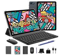 Android 16 Tablet 10 Inch - Gemini AI 3.0 Android Tablets 18GB+128GB/2TB, Octa-Core Tablet with Pen and Keyboard, 6000mAh, FHD, 5G WiFi, Bluetooth 5.0, GPS, OTG, Office, Gaming, 4 Years Warranty