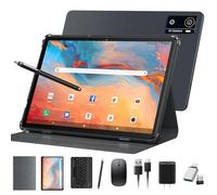 Android 16 Tablet 2026 Latest 10 Inch Tablet Octa-Core Processor AI Gemini 12GB RAM + 64GB ROM + 1TB Expand,7000mAh Battery,5GWiFi,8+13MP Camera 2in1 Tablets with Keyboard,Case,Mouse,Stylus