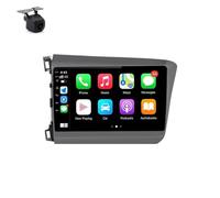 Android 9 Inch Touchscreen Car Radio Stereo for Honda Civic 9 FB FK FD 2011-2015 with Carplay Android Auto GPS Navigation with BT WiFi USB Mirror Link FM Auto Parts(6+128G)