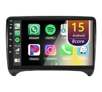 Android Car Radio for Audi TT 2 2006-2014 with Carplay and Android Auto, 9'' HD Touch Screen Car Stereo with GPS/WiFi/Bluetooth(8Core(8+128GB))