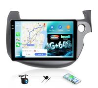 Android Car Stereo for Honda Fit Jazz 2008-2013 4G+64G Car Radio with Wireless Carplay Android Auto 10.1 Inch Touch Screen Mirror Link Backup Camera WiFi GPS FM RDS Bluetooth