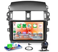 Android Carplay Car Stereo for Toyota Corolla 2009 2010 2011 2012 2013, Rimoody 9’’ Touch Screen for Corolla Car Radio Bluetooth Android Auto GPS WiFi FM Mirror Link RCA + Backup Camera