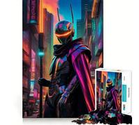 Android Cyber Lord - Cyberpunk Warrior Adults 1000 Piece Jigsaw Puzzle Recall Fun Play Premium Laser Cut Quality Quiet Time Mind Exercise at Home (38x52cm)