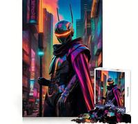 Android Cyber Lord - Cyberpunk Warrior Jigsaw 1000 Pieces for Teenagers Mind Recall Pleasant Downtime Firm Interlock Unique Xmas Gift (38x52cm)