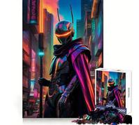 Android Cyber Lord - Cyberpunk Warrior Jigsaw Puzzles for Teenagers 1000 Pieces Memory Boost Restful Escape Fine Xmas Gift (50x75cm)