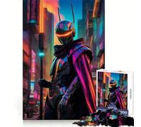 Android Cyber Lord - Cyberpunk Warrior Teenagers 1000 Piece Jigsaw Puzzle Mind Clarity Cozy Pastime Perfect Lock Holiday Present (38x26cm)