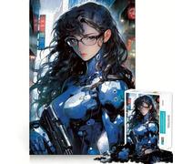Android Cyborg Soldier Adult Jigsaw1000 Pieces Cognitive Train Game Tight Interlock No Gaps Calming Mental Break Activity (50x75cm)