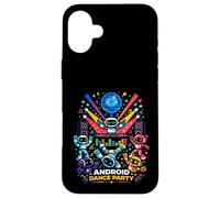Android Dance Party Robot DJ Futuristic Music Vibes Club Art Case for iPhone 16 Plus