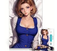 Android Girl Anime Illustration Jigsaw Puzzle 1000 Piece Cognitive Fun Play Precise Interlock Structure Bonding Activity for Loved Ones (38x26cm)