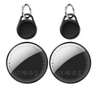 Android Smart Tracker Tags (2 Pack) - Compatible With Google Find My Device (Only Android 9.0+), Replaceable Battery, 100dB Loud Beep with Holder, IP68 Waterproof GPS Tracker for Keys, Bags, Luggage