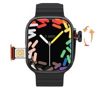 Android Smartwatch S9 Ultra 4G Network SIM Card 2.2 inch Amoled 180° Rotary Camera GPS WIFI Global Call Smart Watch Men Ultra 5G (Black,2GB 32GB)