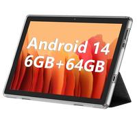 Android Tablet, 10.1 inch Android 14 Tablets 6GB RAM 64GB ROM 1TB Expand, 1280x800 IPS HD Touchscreen,6000mAh Battery, Bluetooth, Dual Camera, GMS, WiFi (Black)