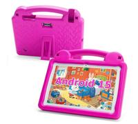 Android Tablet 10 Inch, Android 15 Kids Tablet, A523 Octa-Core, 8GB+64GB, 1TB Expandable, WiFi 6 (2.4G+5G), EVA Case with Stand, Pink