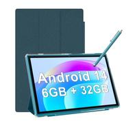 Android Tablet 10 Inch Tablet With Case Stylus Android 14 Tablets 6GB RAM 32GB ROM Support 1TB Expansion 6000mah Battery 10.1" IPS HD Touchscreen 2MP+8MP Dual Camera WIFI-6 Bluetooth5.0 Tablets