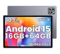 Android Tablet, 2025 Tablet 10.1 inch Android 15 Tablets, 16GB+64GB+1TB Expansion Octa-Core Processor, 6000mAh Battery, Widevine L1, 1280 * 800 IPS, 5G/2.4G WiFi 6, 2MP+8MP, Bluetooth 5.0 (Grey)