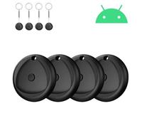 Android Tarcker Tags Work with Find Hub App, Keys Finder Smart Tag with 80dB Alarm Volume, Replaceable Battery, IP67 Waterproof Item Locator for Luggage, Backpack, Wallet etc, 4-Pack