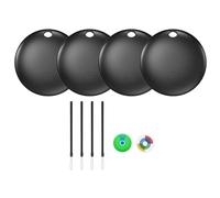 Android Tracker Tag 4 Pack, Smart Tag Bluetooth Item Finders Work with Google Find My (Dual System), Bluetooth Item Locator for Luggage, Suitcase, Bags, Replaceable Battery, Black