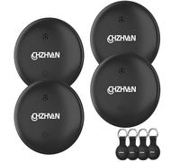 Android Tracker Tag (Not for iOS and Huawei), Android air tag/Smart Tracker Tag/Bluetooth Tracker Compatible with Google Find Hub for Key, Luggage, Backpack, Replaceable Battery (Black 4 Pack）