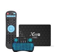 Android TV Box 12.0, X98H Pro 4GB RAM 64GB ROM, H618 Quad-Core 64Bits 1000M LAN Dual-Wifi 2.4G/5G 4K/AV1/3D/USB 3.0/BT 4.2 Set Top Box with Wireless Keyboard,4GB+64GB