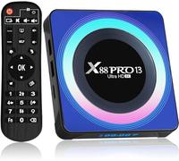 Android TV Box 13.0 Android Boxes with 4GB RAM 32GB ROM RK3528 Quad-Core 64bit Cortex-A53 Support 8K WiFi 6 5GHz+2.4GHz Dual WiFi Bluetooth 5.0 Smart TV Box