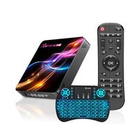 Android TV Box 14.0, Android Set Top Box Rk3528quad Core CPU Support 2.4/5.8Ghz Dual Wifi 4K/8K H.264 HD with Wireless Mini Keyboard,4GB+128GB