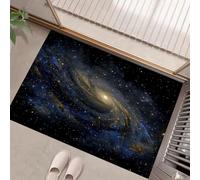 Andromeda Galaxy Door Mats Indoor 45 X 75 Cm, Fantasy Starry Skydurable Interior Doormat, Non Slip Floor Mat Welcome Entrance Doormats Machine Washable Low Profile Doormat Black