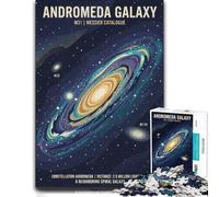 Andromeda Galaxy Illustration Vivid Jigsaw Puzzle for Adults, 300 PCS